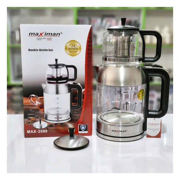 چای ساز مکسی من شیشه ای لمسی 1.5 لیتری