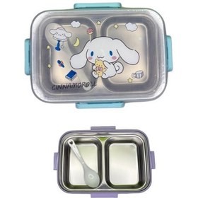 ظرف غذا دو قسمته استیل سانریو – سینامورول